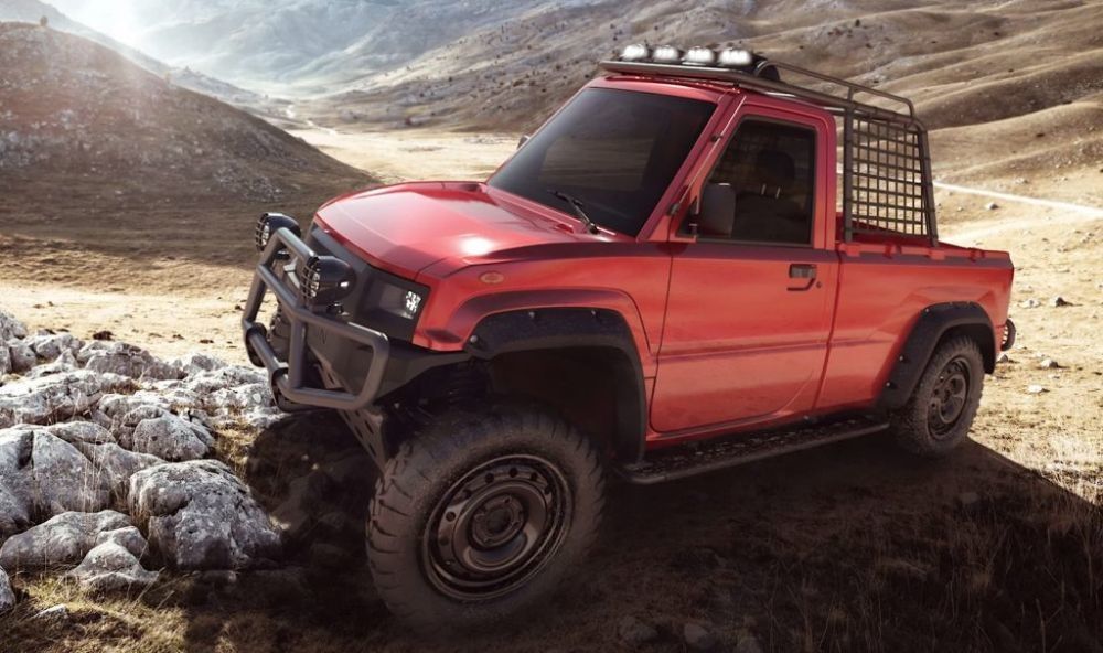 camioneta eléctrica del camión de la camioneta pickup de la batería de litio EV de los 80km/H 240ah mini con la superficie plana