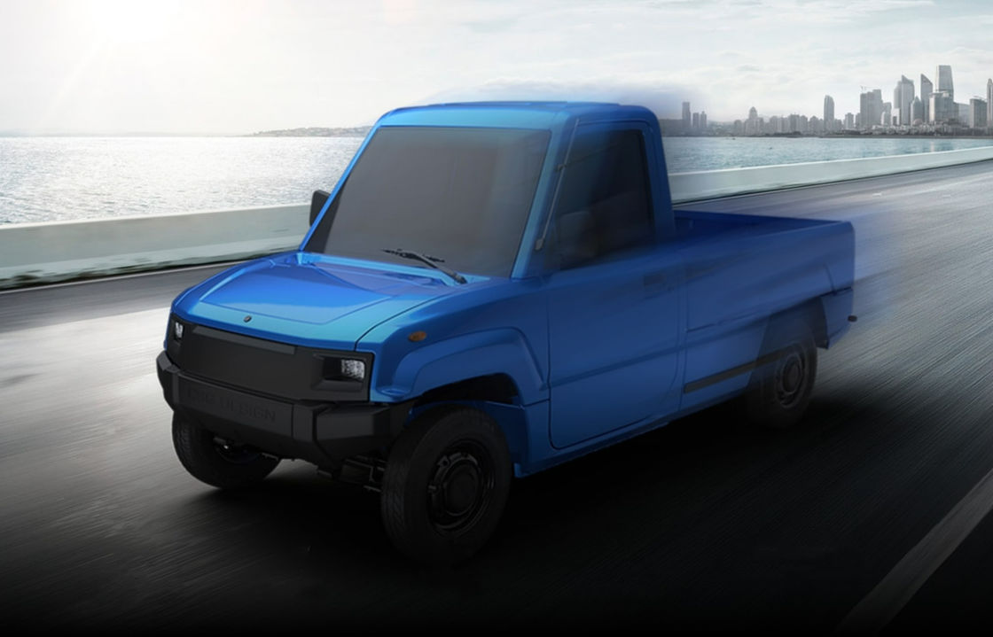 Camión puro eléctrico de la gama de la batería de Mini Pickup Trucks Adult EV del coche de las camionetas pickup de poca velocidad de EV